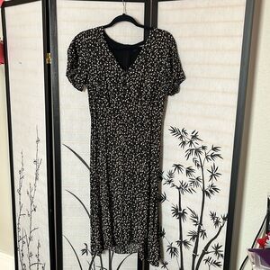 Disturbia black floral midi dress